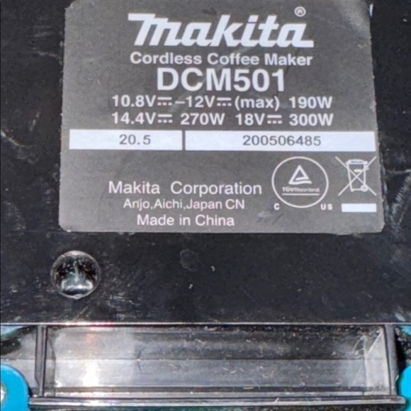 Makita 3-Cup 18-Volt LXT/12-Volt MAX CXT Lithium-Ion Teal Cordless Coffee Maker - Picture 13 of 13